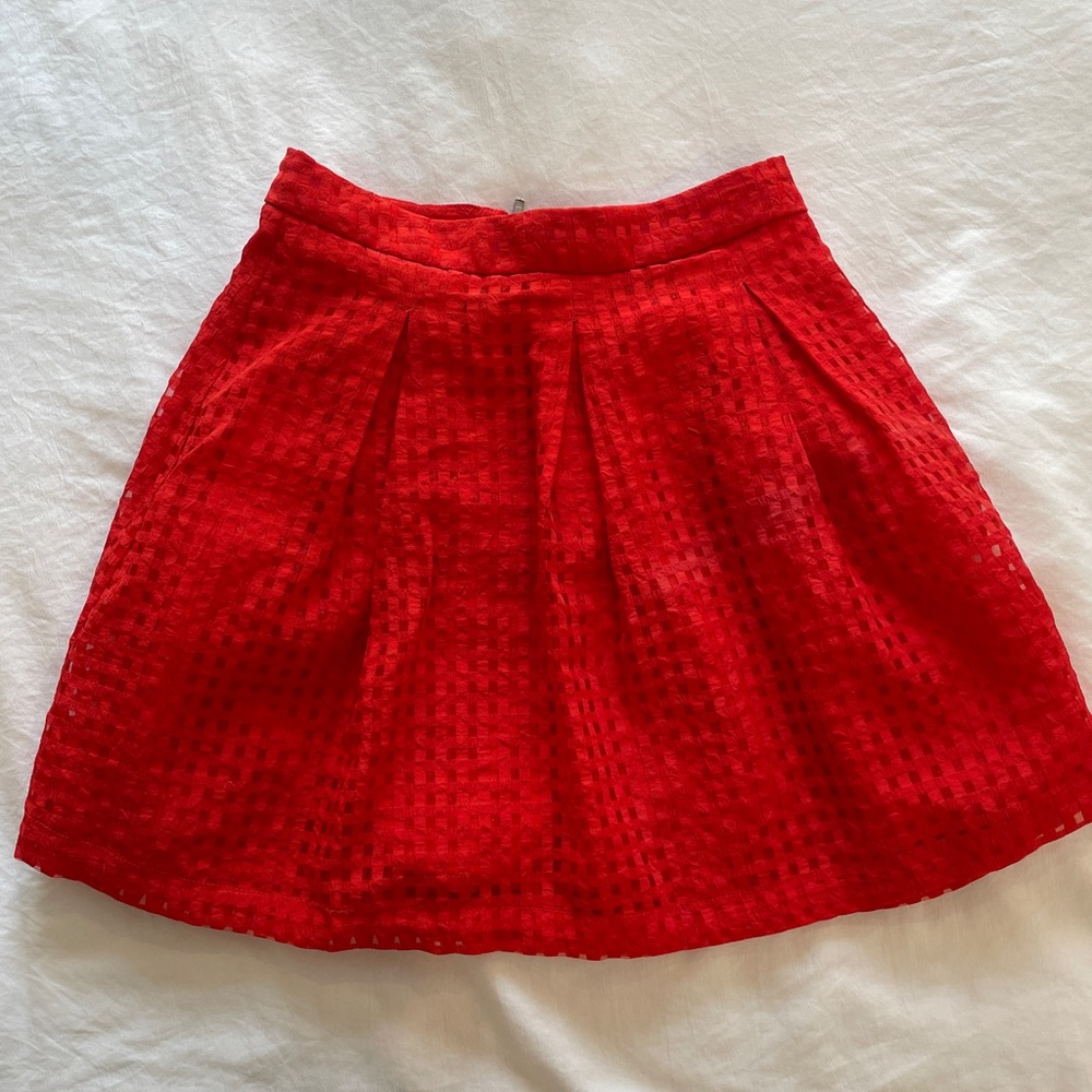 Red Skirt, Harlowe and Graham, fully lined
